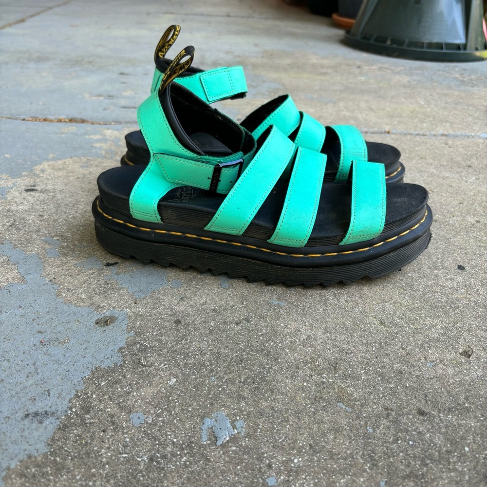 Dr. Marten Teal/Aqua/Green Blaire Sandals